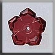 Glass Treasure 12009 5 Petal Dim Flower Ruby